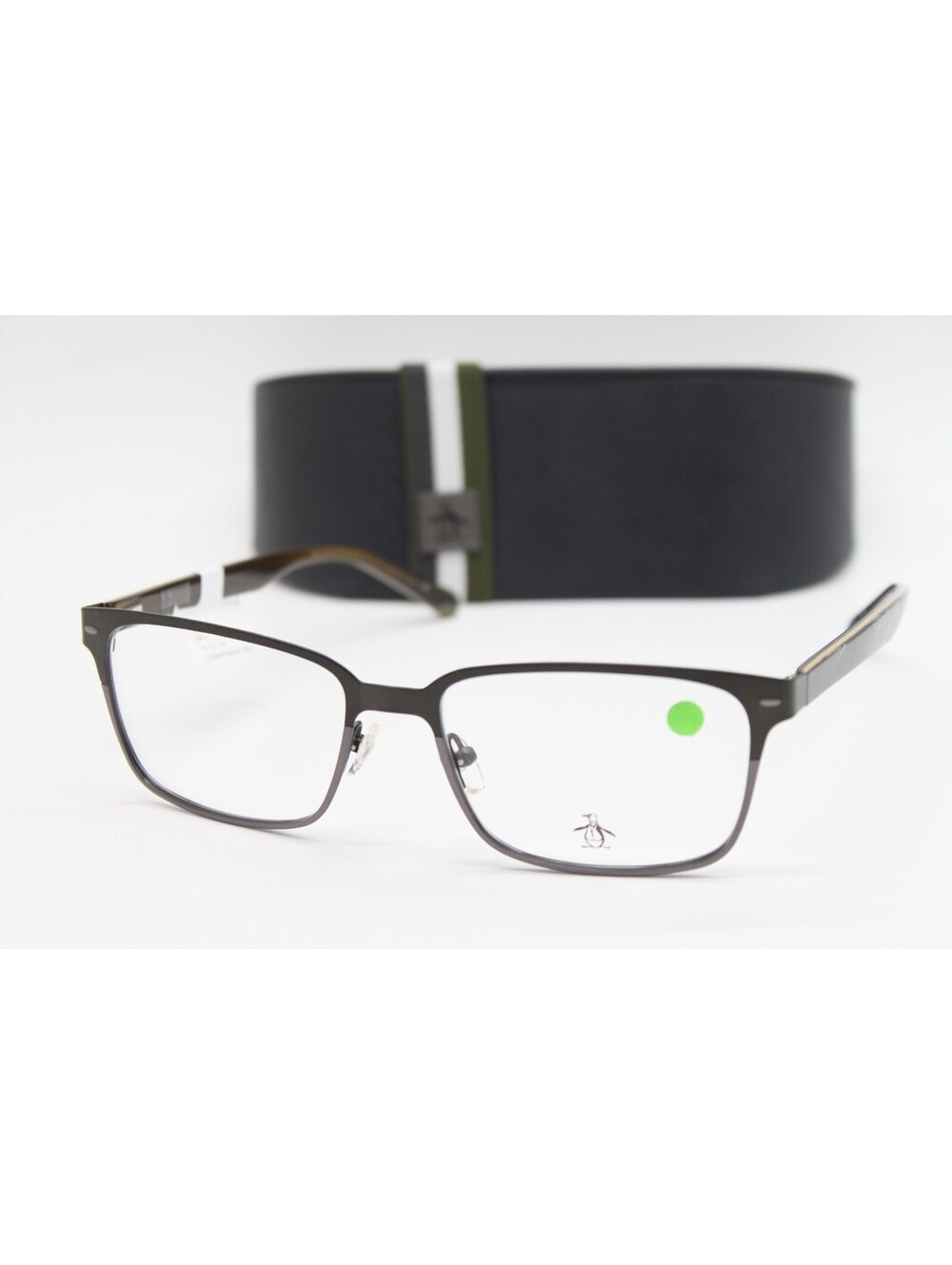 NEW PENGUIN THE JAMES OL OLIVE AUTHENTIC EYEGLASSES W/CASE 55-17